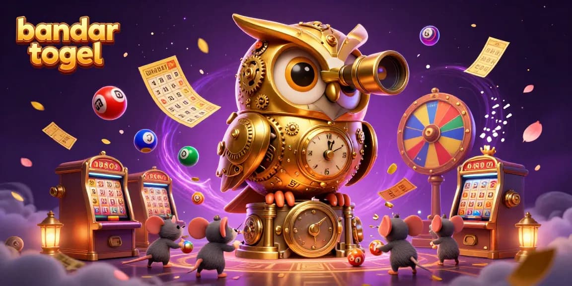 Experience the excitement of bandar togel with a vibrant 3D casino scene full of dynamic elements.