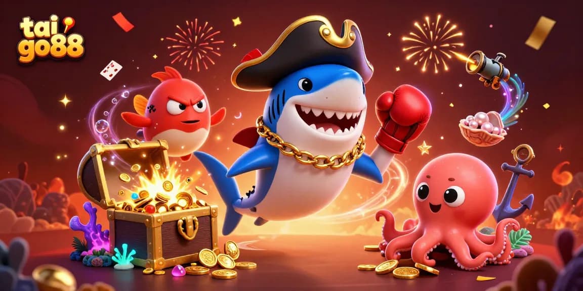 Experience excitement with tai go88's vibrant underwater casino adventure featuring colorful characters.