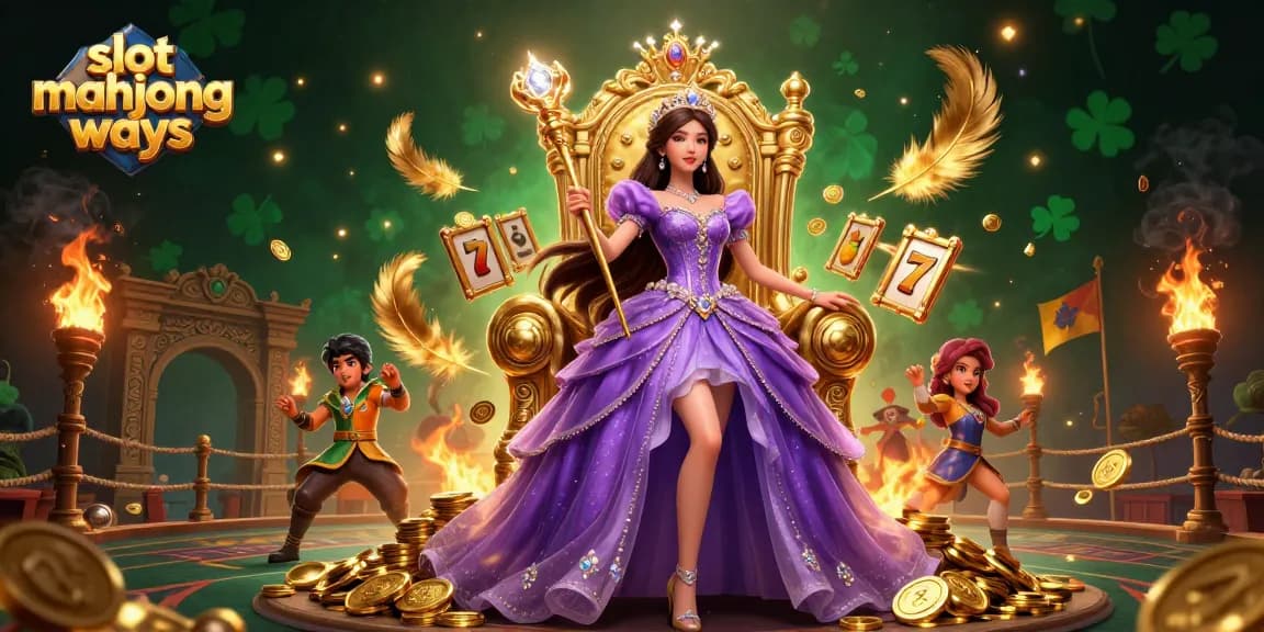 Experience the thrill of slot mahjong ways in a visually dazzling casino scene.
