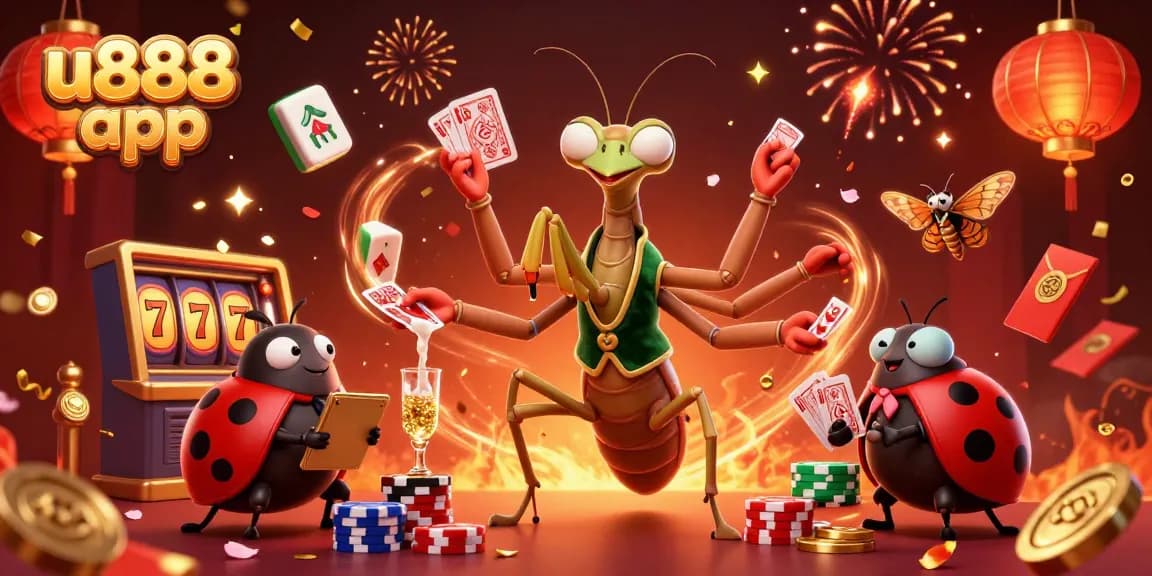 Play thrilling games with the u888 app featuring vibrant characters, dynamic casino elements, and exciting animations.
