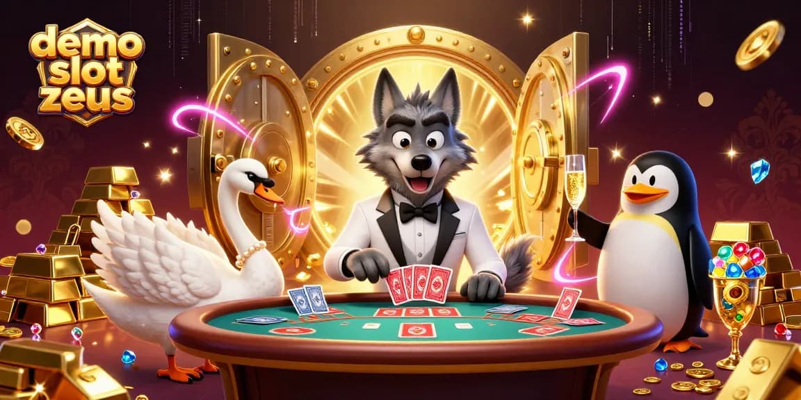 Experience demo slot zeus with vibrant 3D characters and treasure elements in an engaging casino scene.