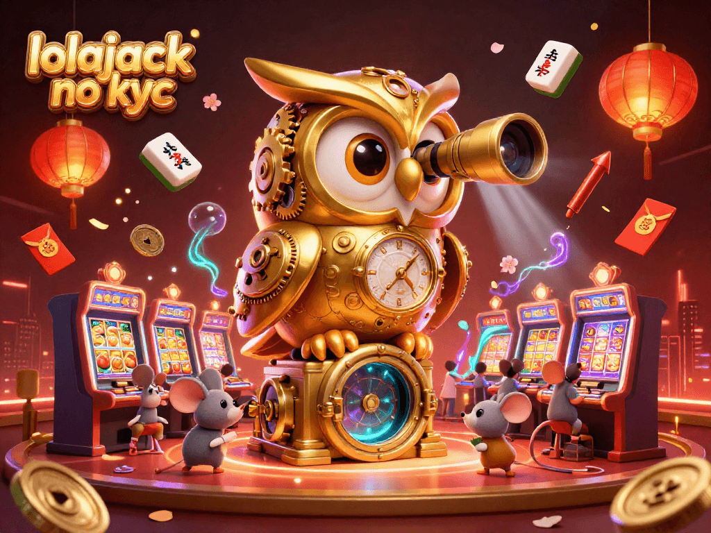 Experience thrilling gameplay at lolajack no kyc with an enchanting owl and vibrant casino elements.