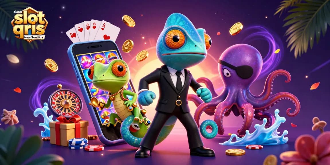 Experience the dangers of slot QRIS as a colorful 3D illustration reveals why alasan slot qris harus dihentikan.