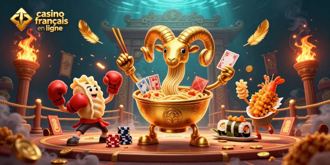 Jouez au casino français en ligne avec des personnages animés extravagants dans une ambiance festive.