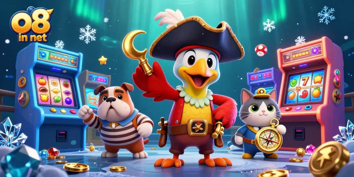 Experience the vibrant gaming universe of o8 in net with engaging slot reels and colorful action elements.