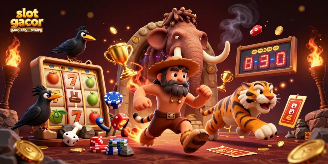 Experience the thrill of slot gacor gampang menang in a vibrant and dynamic casino scene featuring unique characters and game elements.