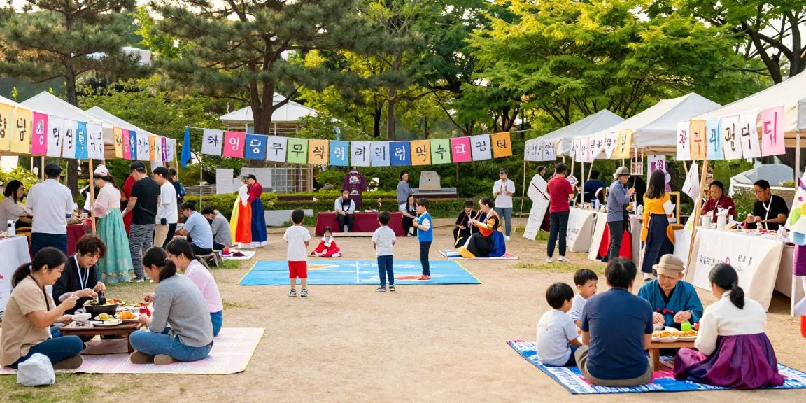 Experience the essence of 상봉동 한국관 at a vibrant local cultural event.