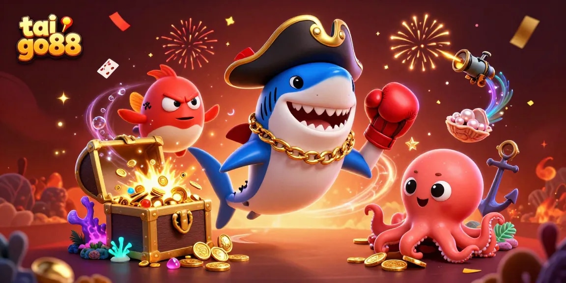 Experience excitement with tai go88's vibrant underwater casino adventure featuring colorful characters.