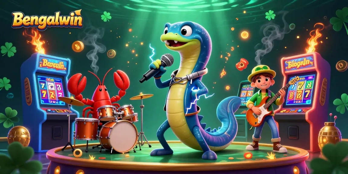 Bengalwin's electric eel DJ rocks the underwater casino with vibrant games and thrilling action.