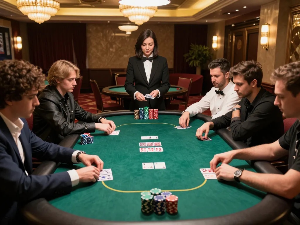 Engaged players in a high-stakes poker game utilizing nano banana flash strategies to improve their odds and winnings.
