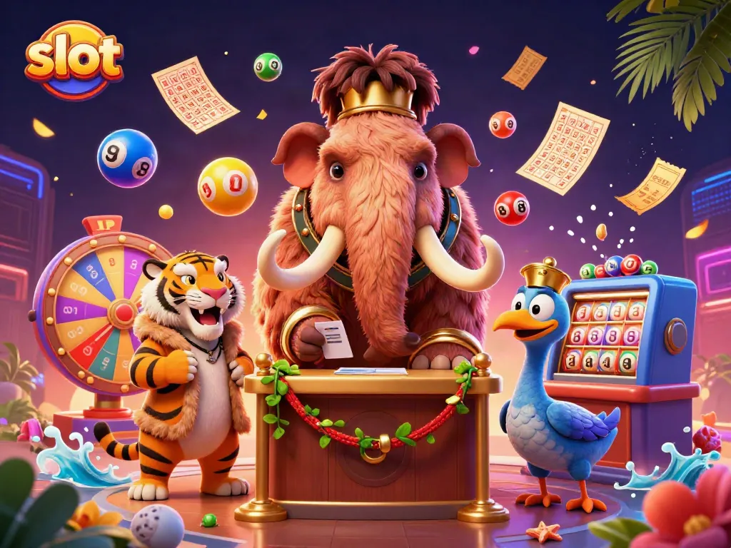 Menggali kesenangan slot di Bingoslot88 dengan karakter menarik dalam suasana kasino yang hidup.