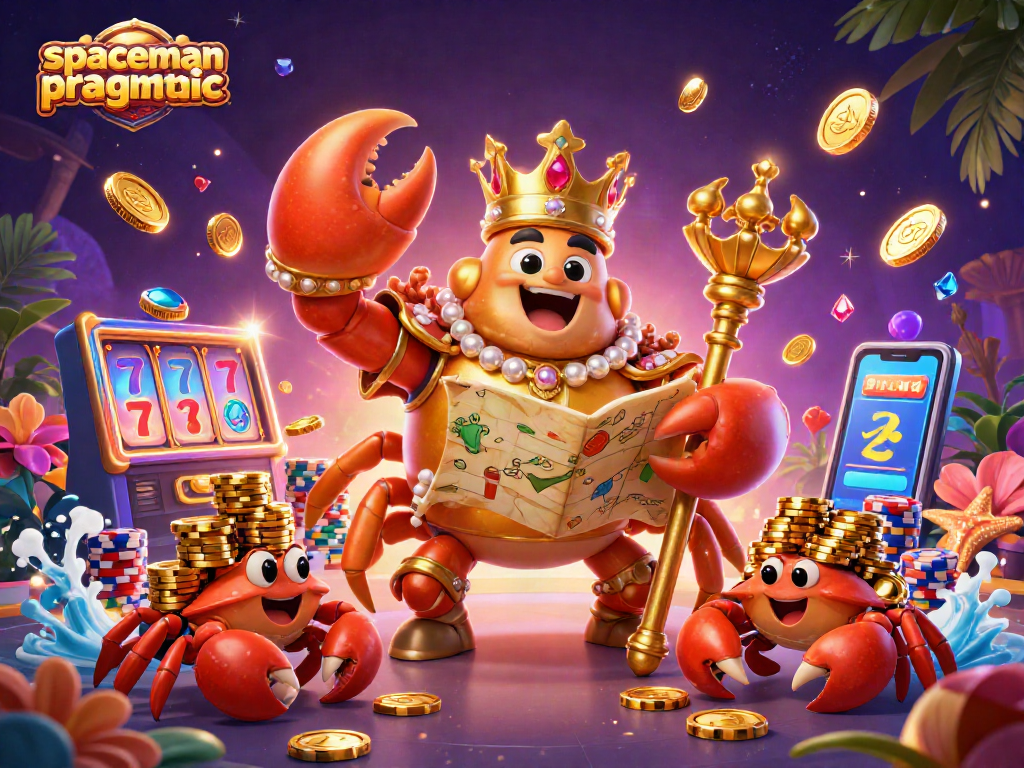 Spin the reels with the spaceman pragmatic golden crab emperor amidst dazzling casino treasures.