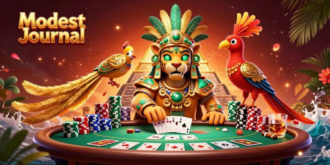 Experience thrilling poker action with Modest Journal's vibrant 3D casino scene featuring intricate details.