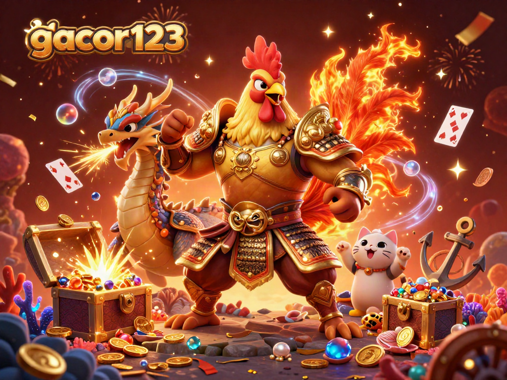 Engage with gacor123's thrilling casino experience filled with action and vibrant characters.