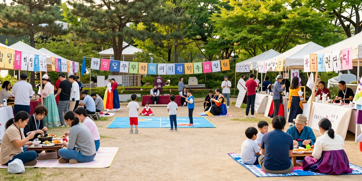 Experience the essence of 상봉동 한국관 at a vibrant local cultural event.