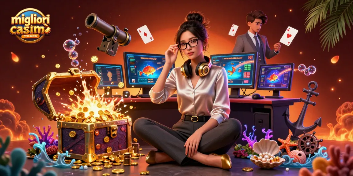 Migliori casinò online non AAMS scena illustrata che mostra l'emozione del casinò con un giocatore professionista.