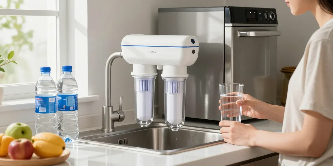 Waterdrop Spin Down Sediment Filter installed in a modern kitchen, ensuring clean drinking water and promoting healthy living.
