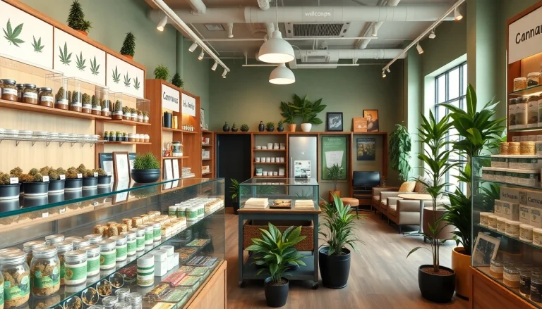 Explore a vibrant Weed Store filled with diverse cannabis products and welcoming decor.
