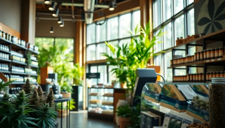 Visit the Weed Store displaying an inviting variety of cannabis products in a well-lit environment.