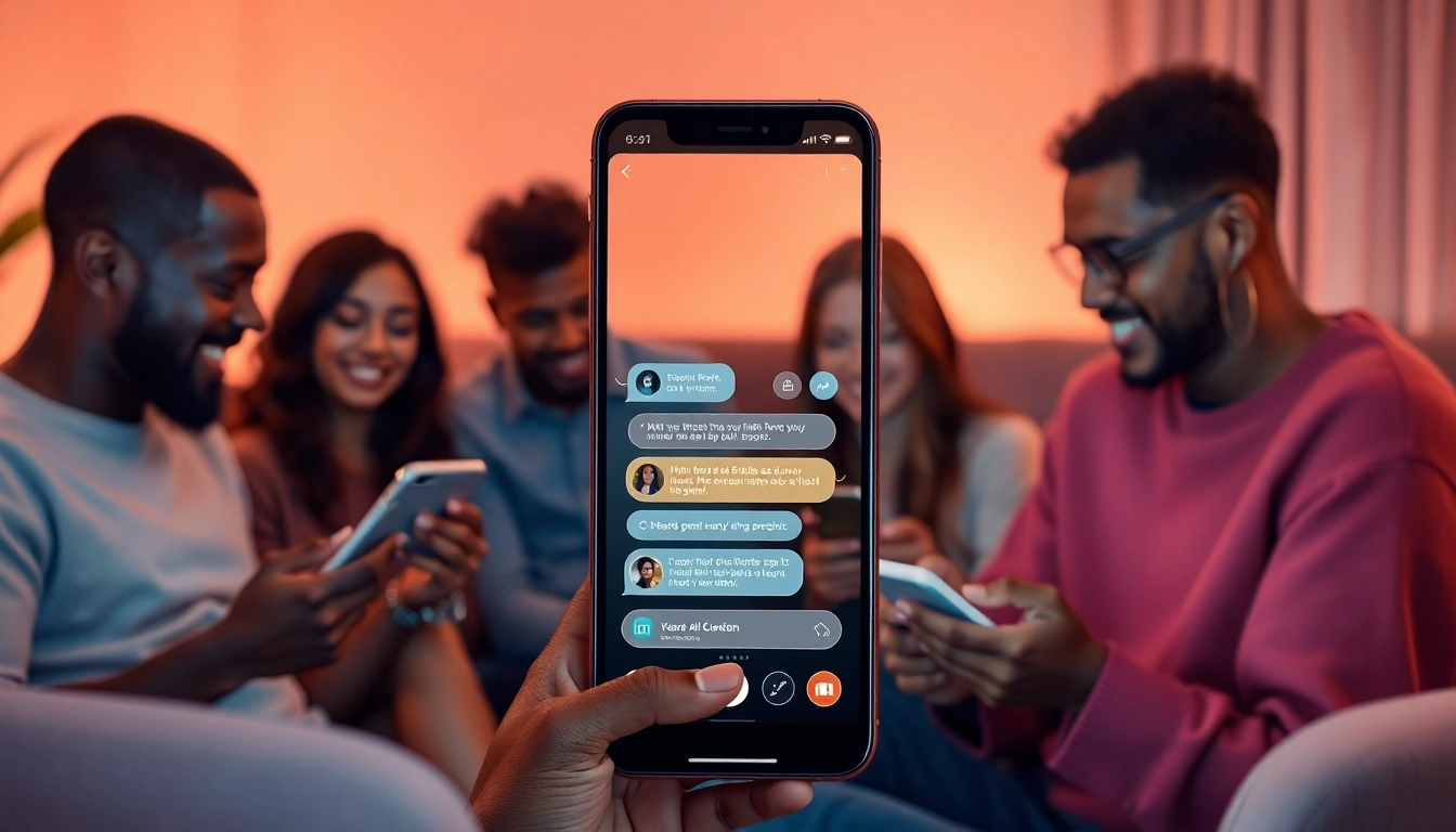 Engaging with ai chat sex in a cozy, modern setting through digital devices.