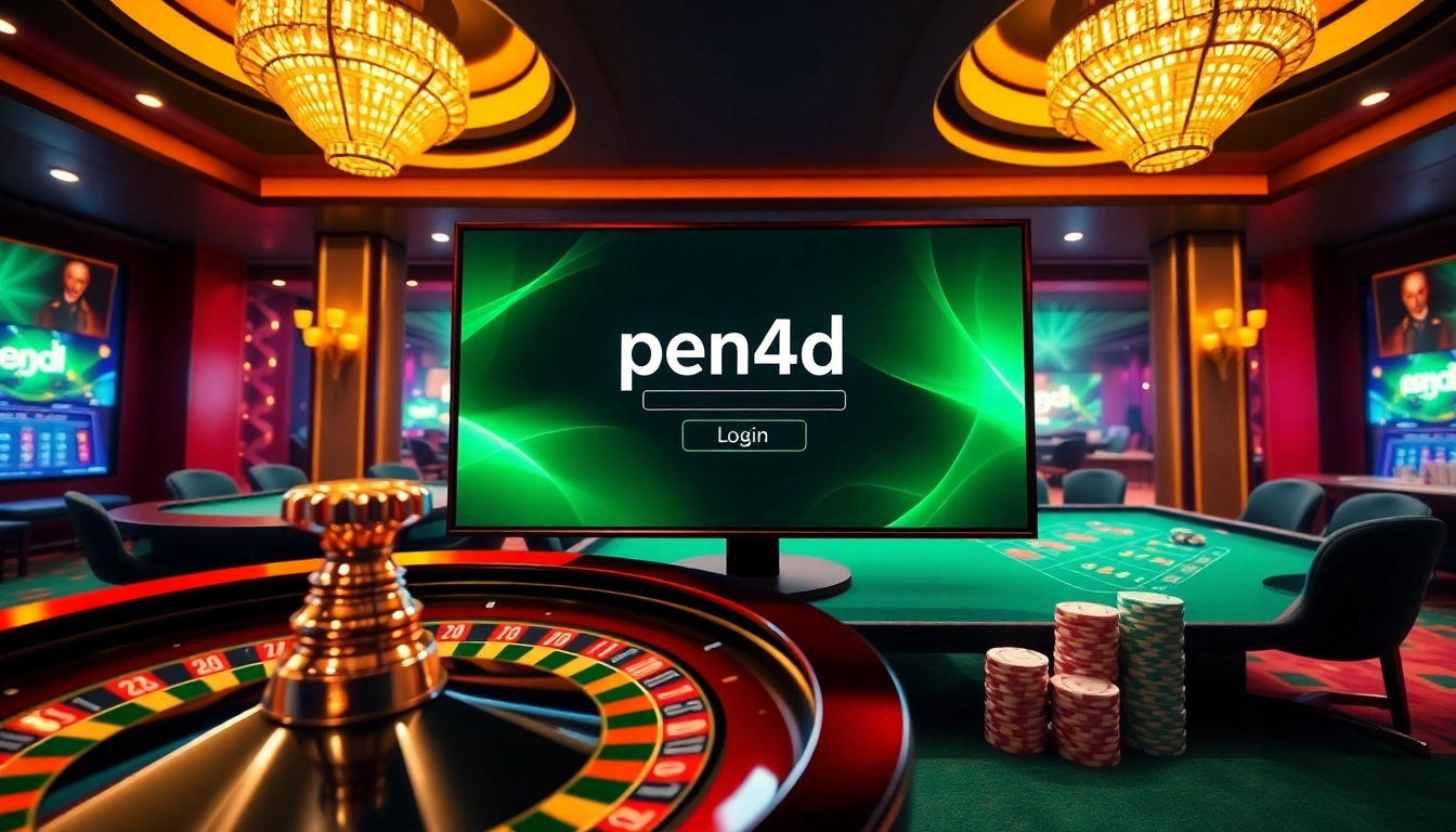 Experience the excitement of winning at PEN4D login with vibrant casino elements in play.