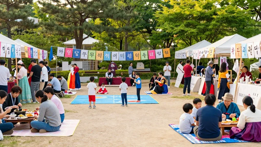 Experience the essence of 상봉동 한국관 at a vibrant local cultural event.