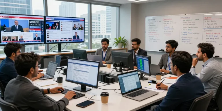 Live news coverage at https://www.theindaily.com showcasing journalists reporting on India's hottest topics.